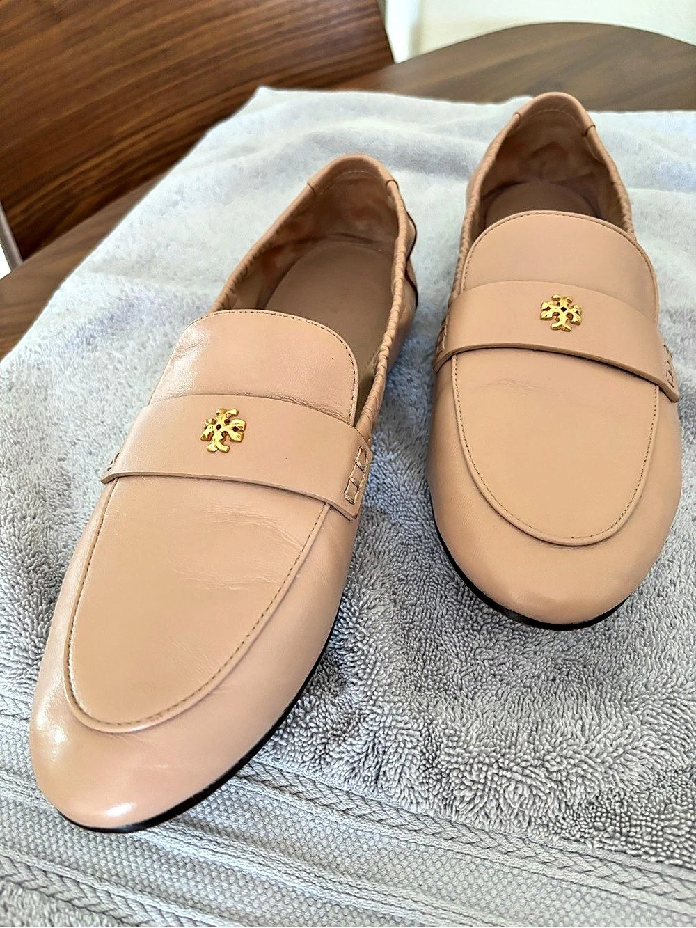 Tory Burch Ballet Loafer Leather Flats in Brown